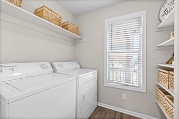 Washer/dryer hookups in all units